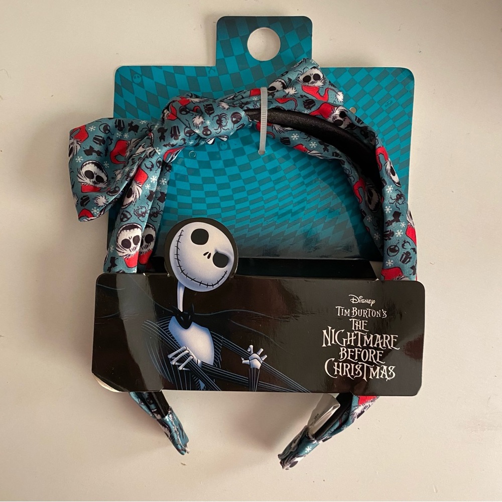 Disney The Nightmare Before Christmas Santa Jack Skellington Headband Satin New